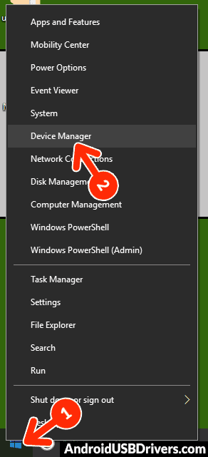 Windows Start Button Device Manager - Mango E30 USB Drivers